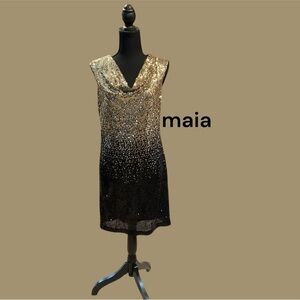 MAIA SLEEVELESS MINI WITH FULL FRONT SEQUENCES PROM DRESS SIZE 6